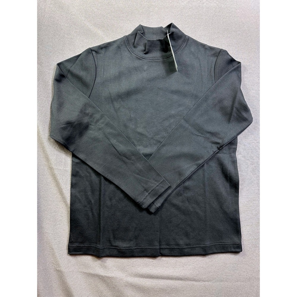UltraSofts Women's Mock Neck Long Sleeve Top Black Size S